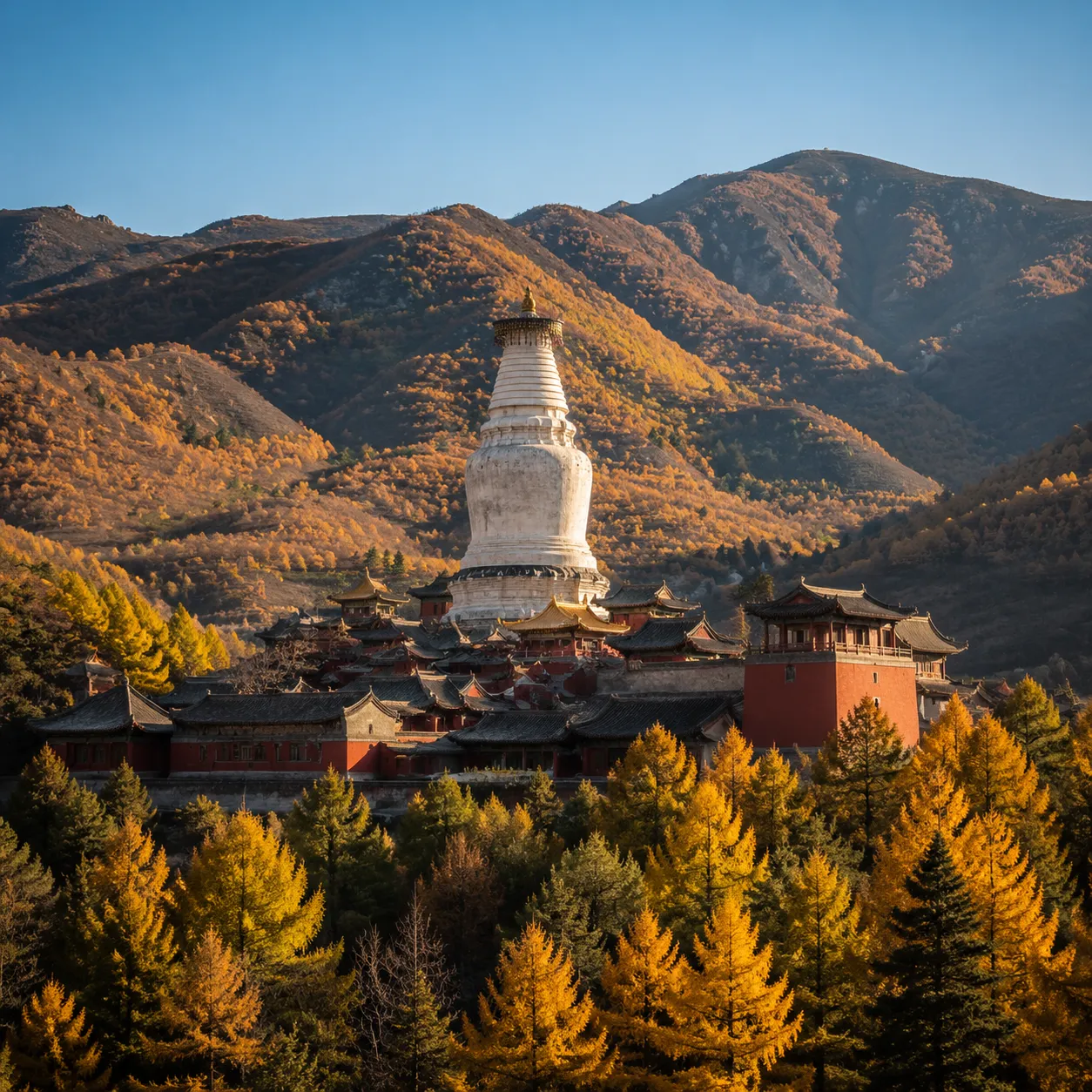 Tibetan Buddhist monastery on Mount Wutai